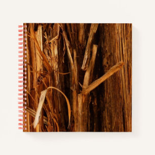 Zederntextur Holzrinden-Look Notizblock