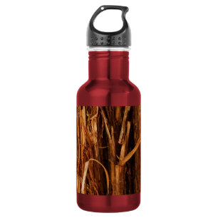 Zederntextur mit Holzborkenoptik Trinkflasche