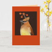 Zedernwachskarte Karte (Gelbe Blume)