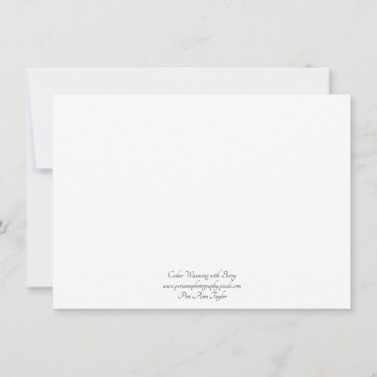 Zedernwagen mit Berry Note Card Dankeskarte (Rückseite)