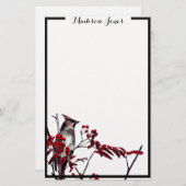 ZederWaxwing Briefpapier (Vorne/Hinten)