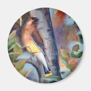 Zederwaxwing-Magnet Magnet