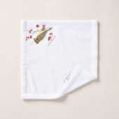 Zederwaxwing-Vogel-Kunst Badhandtuch Set (Waschlappen)