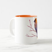 ZederWaxwing Zweifarbige Tasse (Vorderseite Links)