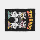 Zeebros Cute Zebra Duo Design For Zebros Lovers  Fleecedecke (Vorderseite (Horizontal))