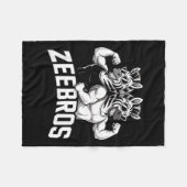 Zeebros Cute Zebra Duo Design For Zebros Lovers  Fleecedecke (Vorderseite (Horizontal))