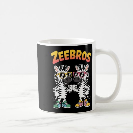 Zeebros Cute Zebra Duo Design For Zebros Lovers Kaffeetasse (Rechts)