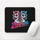 Zeebros Cute Zebra Duo Design For Zebros Lovers Mousepad (Mit Mouse)