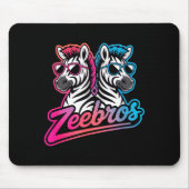 Zeebros Cute Zebra Duo Design For Zebros Lovers Mousepad (Vorne)