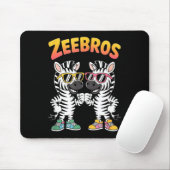 Zeebros Cute Zebra Duo Design For Zebros Lovers Mousepad (Mit Mouse)