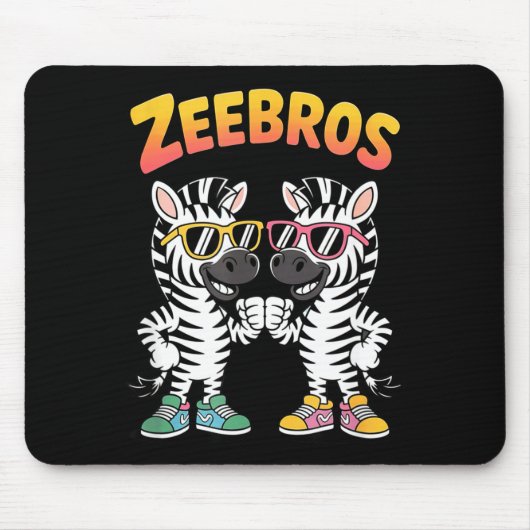 Zeebros Cute Zebra Duo Design For Zebros Lovers Mousepad (Vorne)