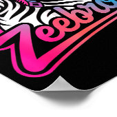 Zeebros Cute Zebra Duo Design For Zebros Lovers  Poster (Ecke)