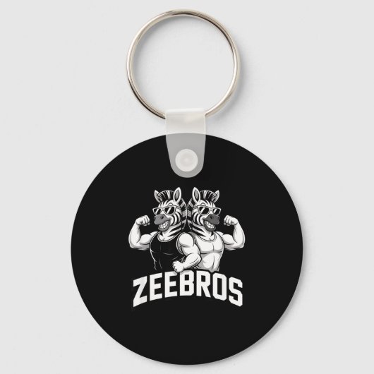 Zeebros Cute Zebra Duo Design For Zebros Lovers Schlüsselanhänger (Vorderseite)