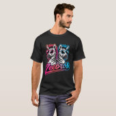 Zeebros Cute Zebra Duo Design For Zebros Lovers T-Shirt (Vorne ganz)