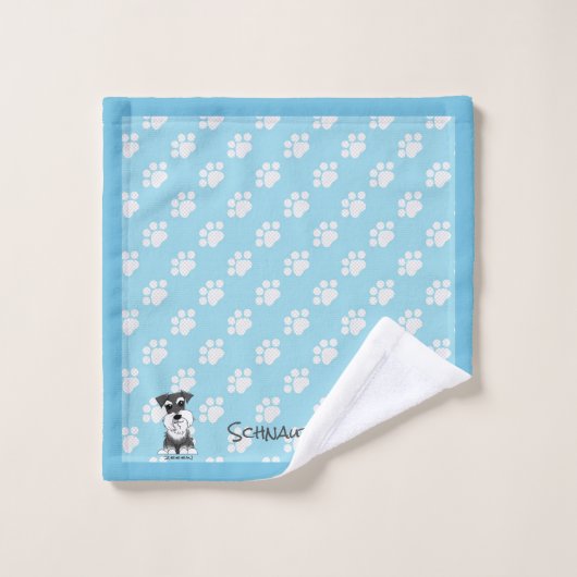ZeeEW das Schnauzer-Tuch-Set Badhandtuch Set (Waschlappen)