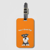 ZeeEw der Schnauzer-Orangen-Gepäckanhänger Gepäckanhänger (Vorderseite Vertikal)