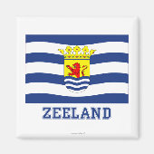 Zeeland Flag mit Namen Magnet (Vorne)