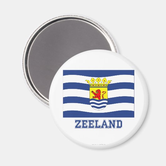 Zeeland Flag mit Namen Magnet (Vorderseite/Rückseite)