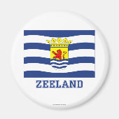 Zeeland Flag mit Namen Magnet (Vorne)