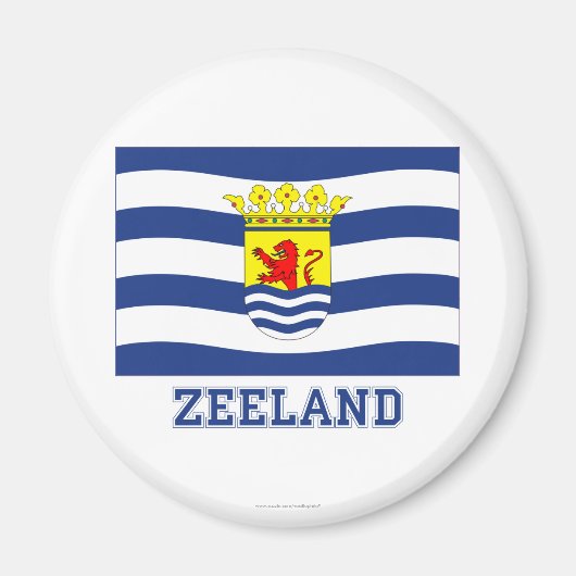 Zeeland Flag mit Namen Magnet (Vorne)