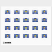 Zeeland Flag Runder Aufkleber (Blatt)