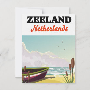 Zeeland Niederlande Strand Reiseplakat