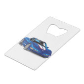 ZEEOSIX COLLECTIBLE AUTO ART GELDBEUTEL FLASCHENÖFFNER (Rückseite Schrägansicht)