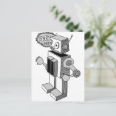 Zeep Zop Roboter Postkarte (Stehend Vorderseite)