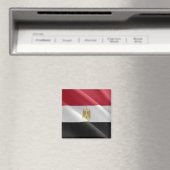 zEG002 EGYPT, Waving Flag, Afrika, Kühlschrank Magnet (In Situ (Geschirrspüler))