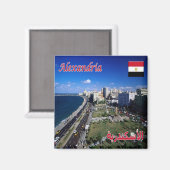 zEG024 ALEXANDRIA, Ägypten, Afrika, Kühlschrank Magnet (Vorderseite/Rückseite)