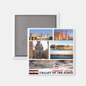 zEG027 VALLEY OF THE KING, Ägypten, Mosaik, Kühlsc Magnet (Vorderseite/Rückseite)