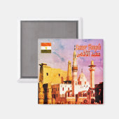 zEG031 EGYPT, Luxor Temple, Abu El Haggag, Kühlsch Magnet (Vorderseite/Rückseite)