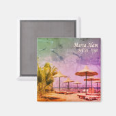 zEG035 MARSA ALAM Beach, Rotes Meer, Ägypten, Kühl Magnet (Vorderseite/Rückseite)