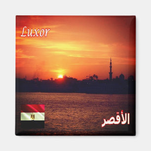 zEG050 LUXOR Sunset, ÄGYPT, Afrika, Kühlschrank Magnet