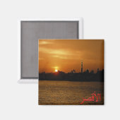 zEG057 LUXOR at Night, Nile Valley, Ägypten, Kühls Magnet (Vorderseite/Rückseite)