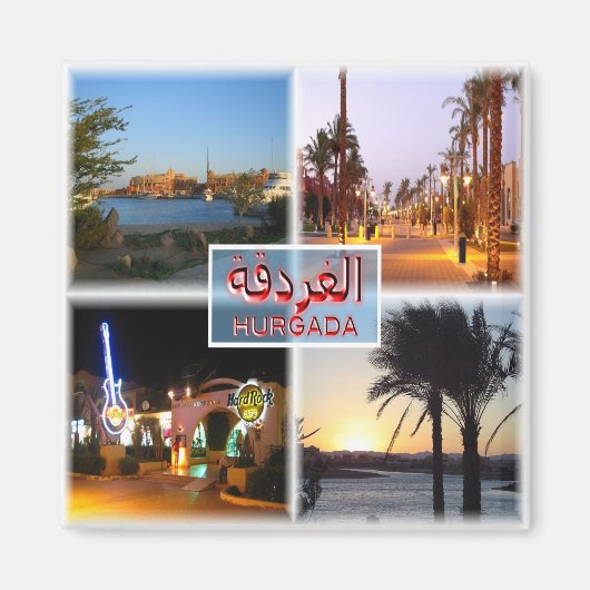 zEG059 HURGHADA, Red Sea, Mosaic, Africa, Fridge Magnet (Vorne)