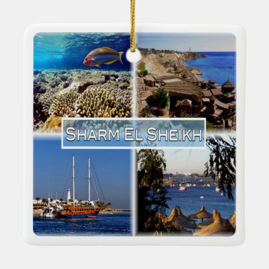 zEG063 SHARM EL SHEIK in Rotes Meer, ÄGYPTEN, Keramikornament (Rückseite)