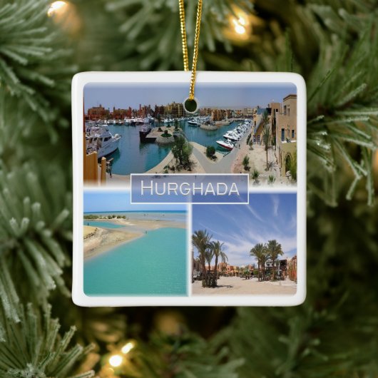 zEG065 Mosaik des HURGHADA Roten Meeres in Ägypten Keramikornament (Baum)