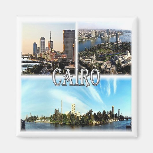 zEG067 KAIRO, Ägypten, Mosaik, Afrika Magnet (Vorne)