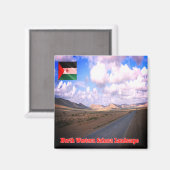 zEH005 NORDWESTERN SAHARA, Kühlschrank Magnet (Vorderseite/Rückseite)