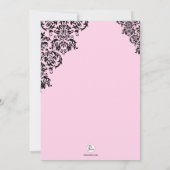 Zehe-Schuhe mit schwarzer Spitze-Einladung Einladung (Rückseite)