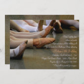 Zehen-Ballerina-Party Einladung (Vorne/Hinten)