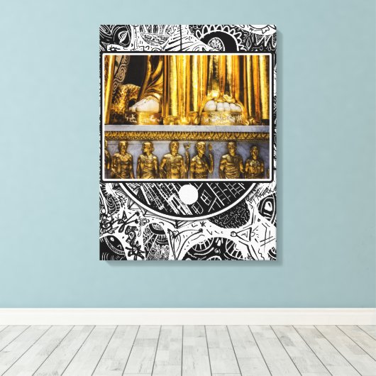 Zehen Leinwanddruck (Insitu (Holzboden))