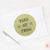 Zehen von Froschsiegel Halloween-Potion Runder Aufkleber (Umschlag)