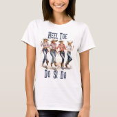 Zehenabsatz Line Dance T-Shirt (Vorderseite)