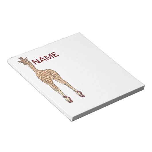 Zehengiraffe Notizblock (angewinkelt)