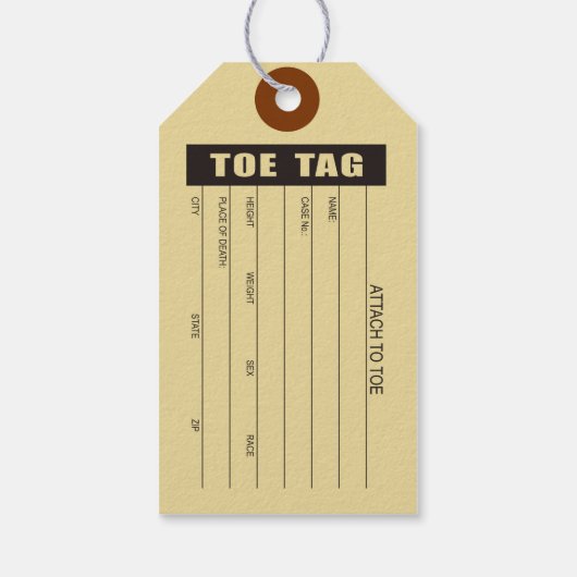 Zehenmarke Geschenkanhänger (Rückseite)