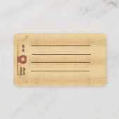 Zehenmarkierung Schleppen zeichnend Auto-Visitenka Visitenkarte (Rückseite)