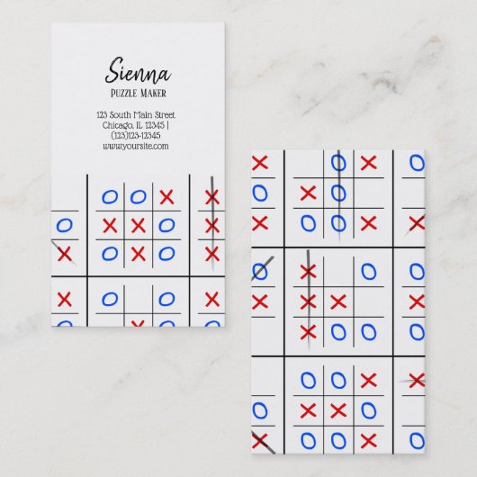 Zehenmuster Visitenkarte (Vorne/Hinten)