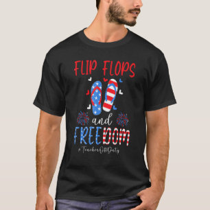 Zehennägelsandalen Und Freiheit USA-Flagge 4. Juli T-Shirt